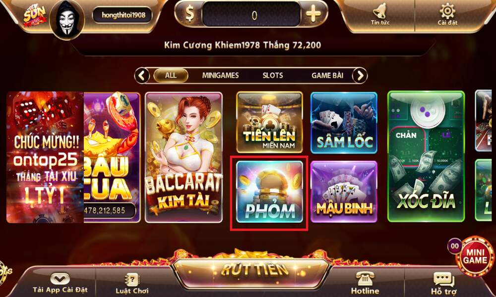 game bài Phỏm online