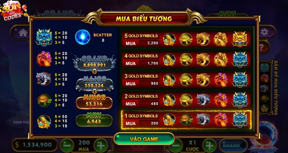 game nổ hũ Thần Thú 4